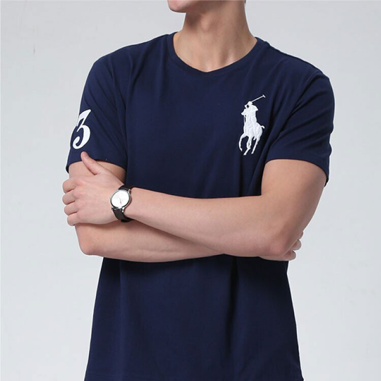 Футболка Polo Ralph Lauren Big Pony, темно-синий — фото 3