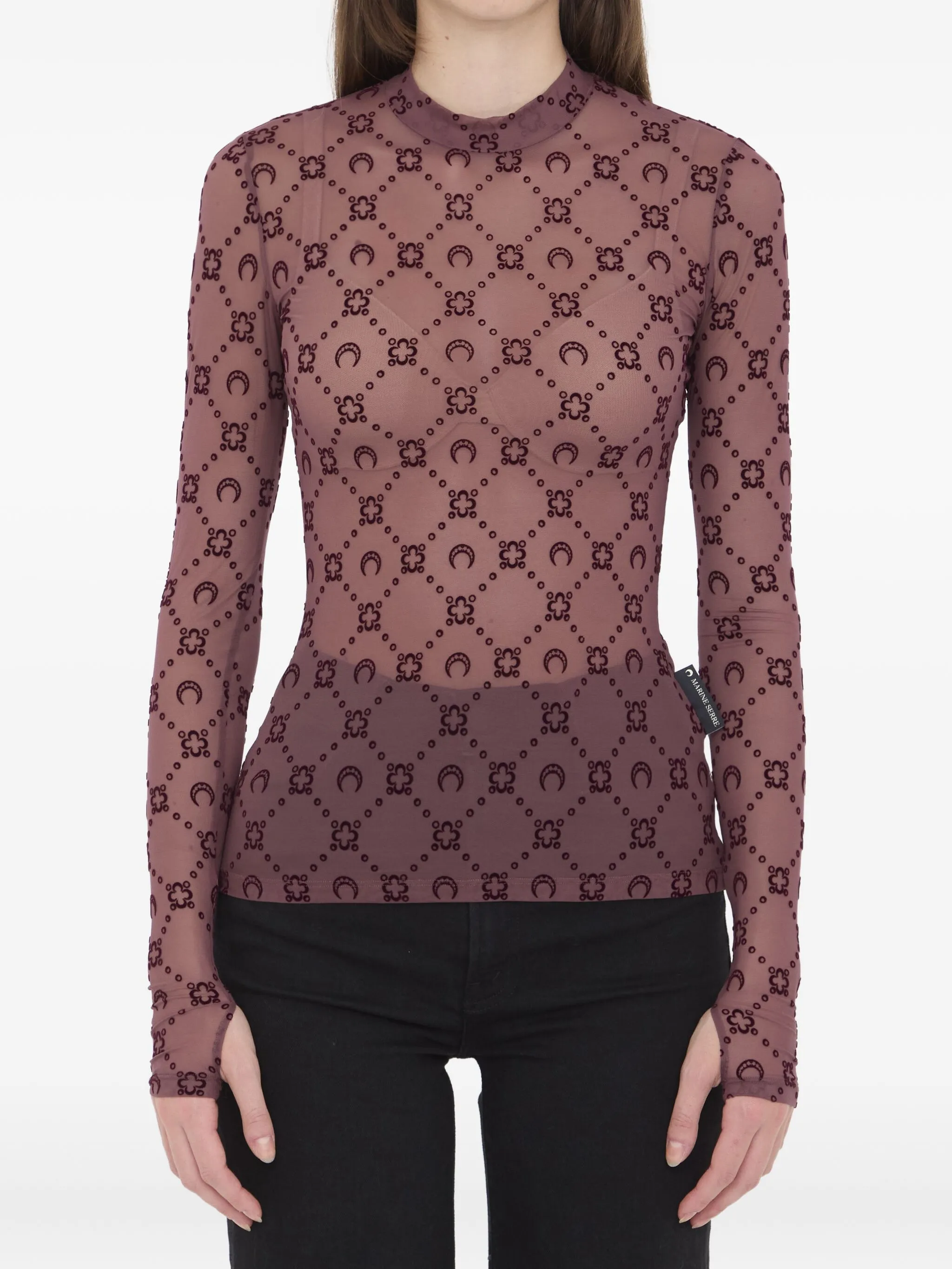 

Футболка с принтом Marine Serre, красный