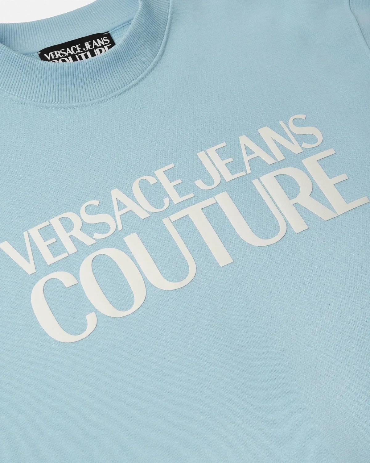 Свитшот из хлопкового трикотажа VERSACE, голубой — фото 2