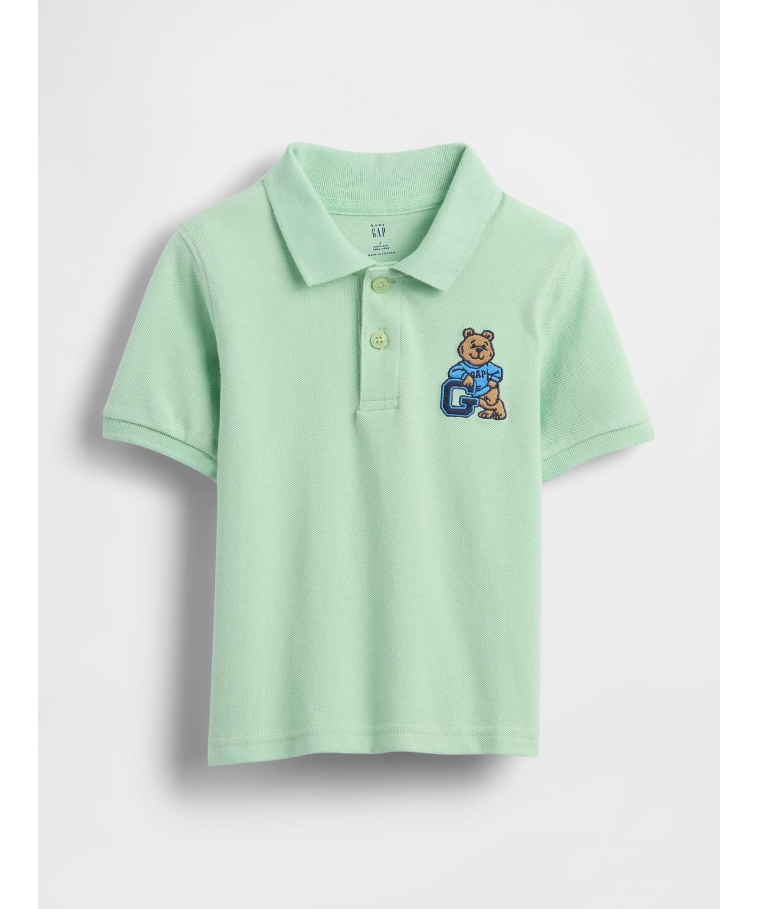 (K)babyGap Рубашка-поло Brannan Bear Пике GAP, ENDIVE