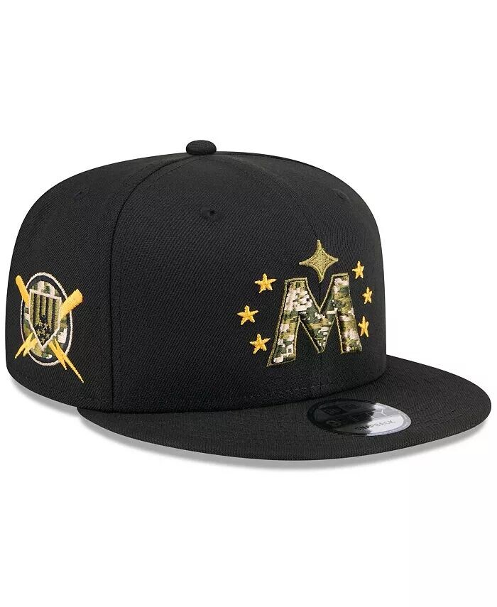 

Мужская черная кепка Snapback Minnesota Twins 2024 Armed Forces Day 9FIFTY New Era, черный