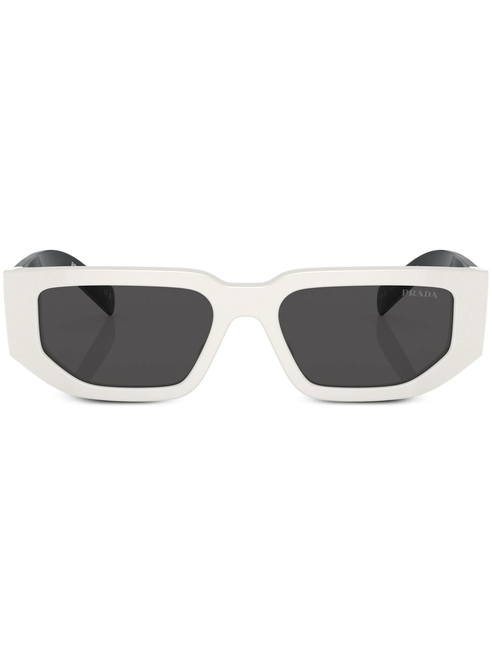 

Солнцезащитные очки в прямоугольной оправе Prada Eyewear, белый