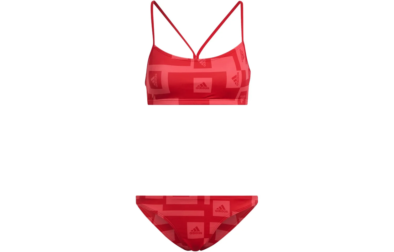 Adidas Бикини с логотипом Swirl Neon Red/Bright Red