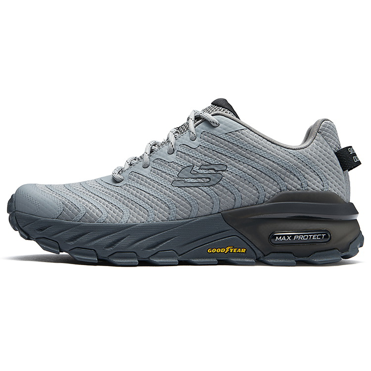

Skechers Мужские серые низкие уличные кроссовки с амортизацией и износостойкостью, цвет Gray