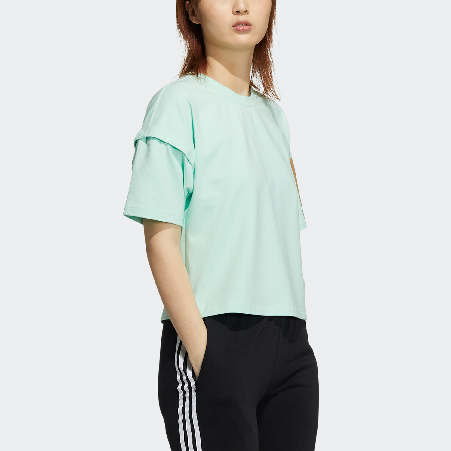 Футболка RYV женская, цвет «замороженный зеленый» Adidas Originals — фото 2