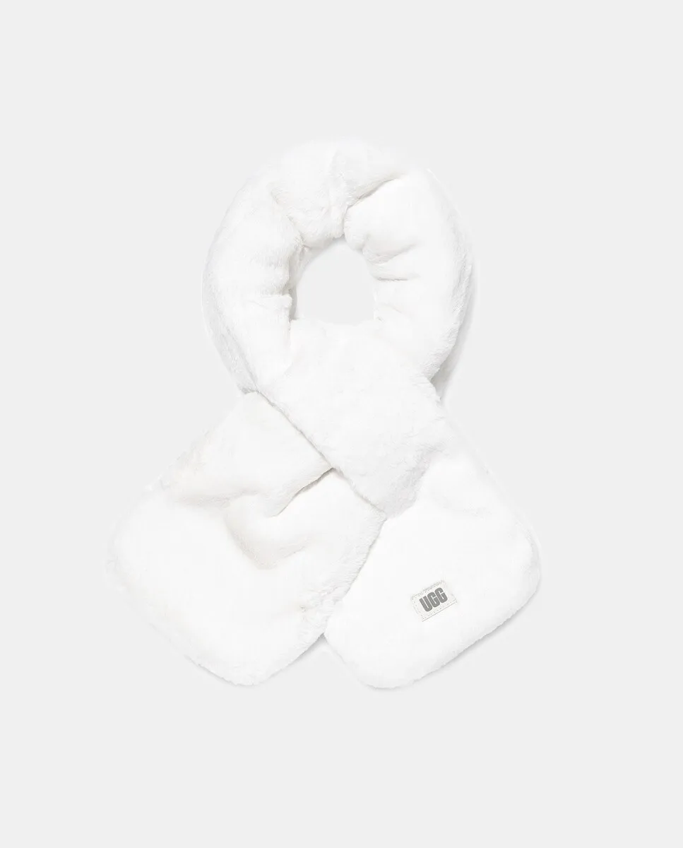 

Белый шарф из искусственного меха с разрезом UGG, белый
