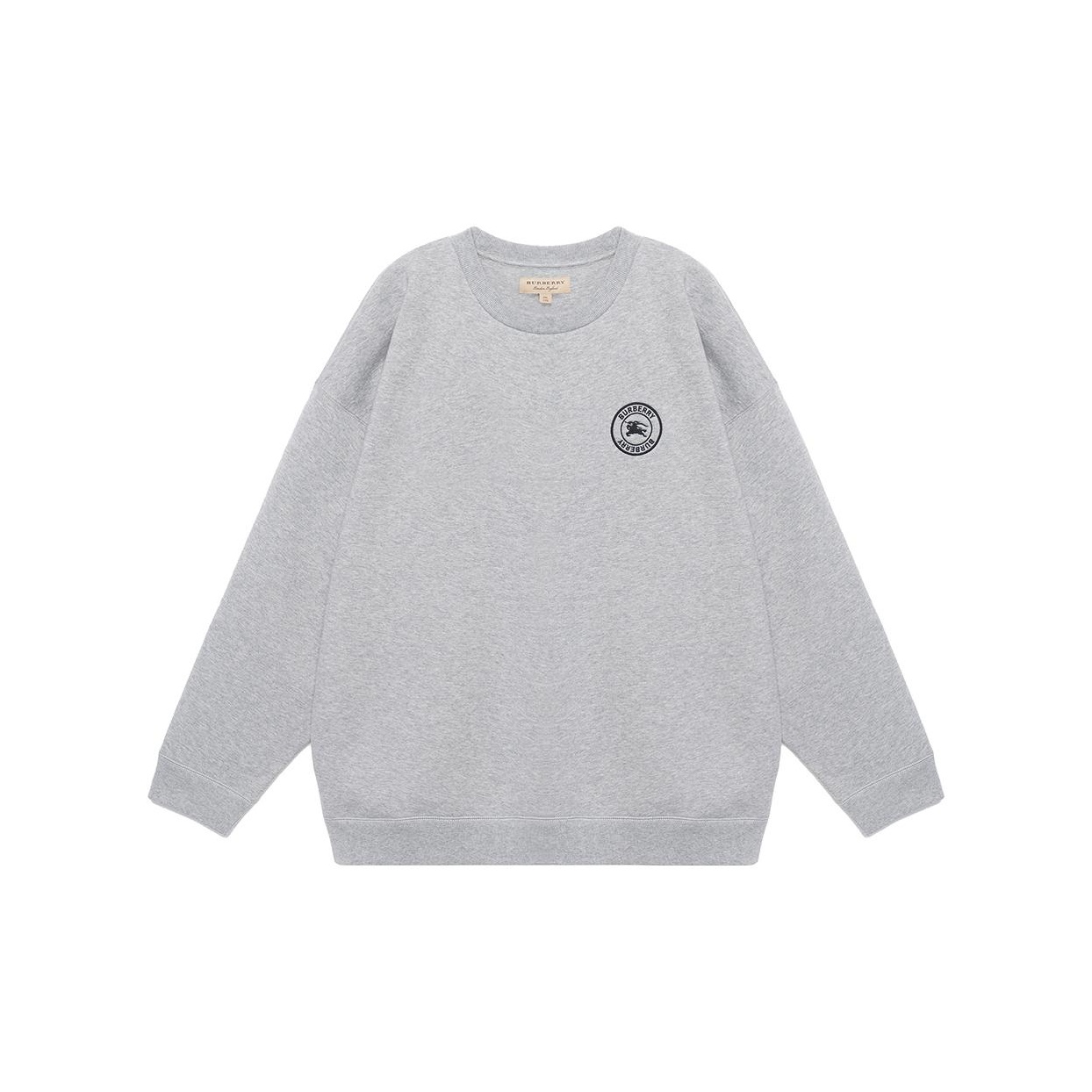 

Логотип свитшот с круглым вырезом Burberry, светло-серый