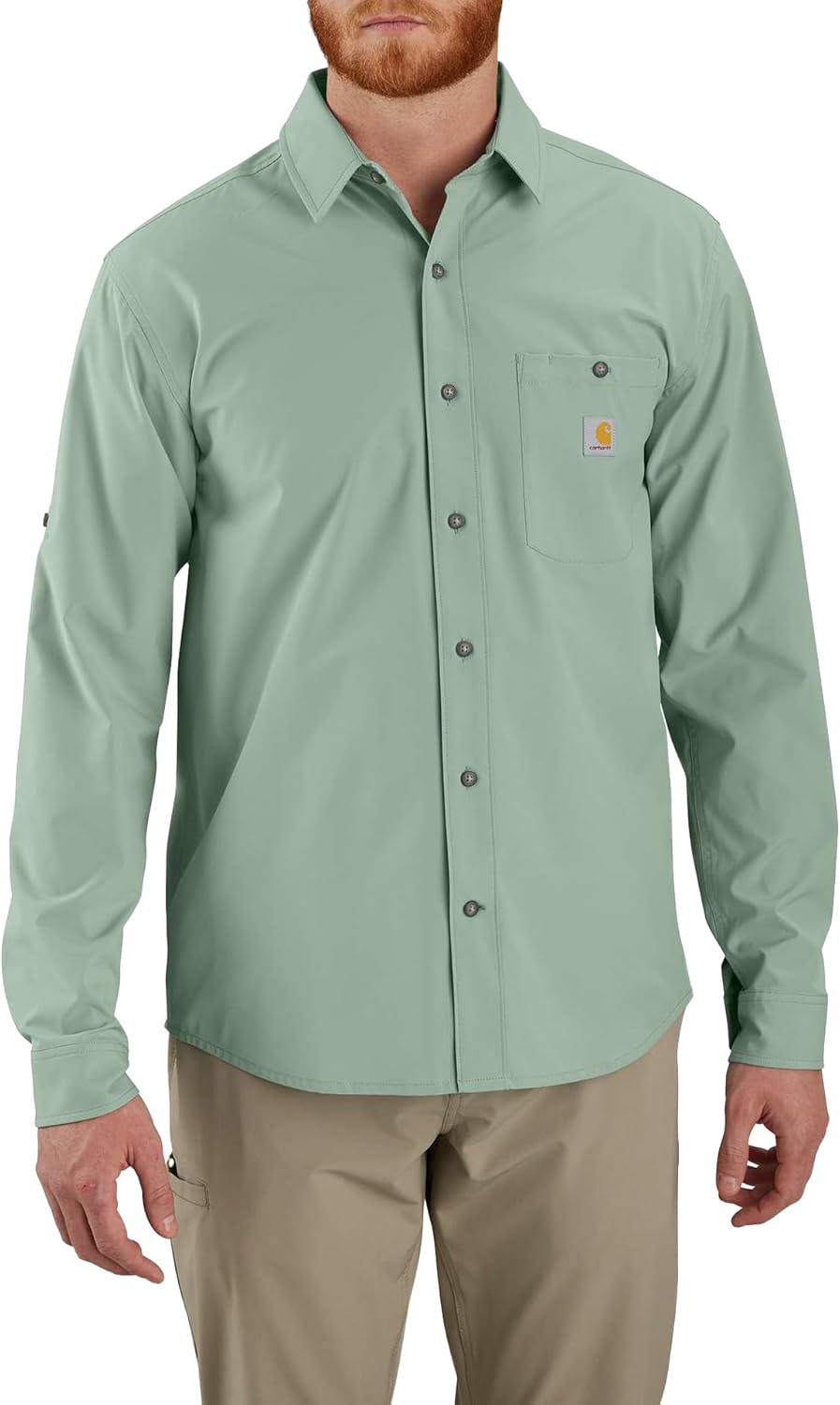 

Carhartt мужская футболка Force Sun Defender с длинным рукавом, свободного кроя, легкая, Patina