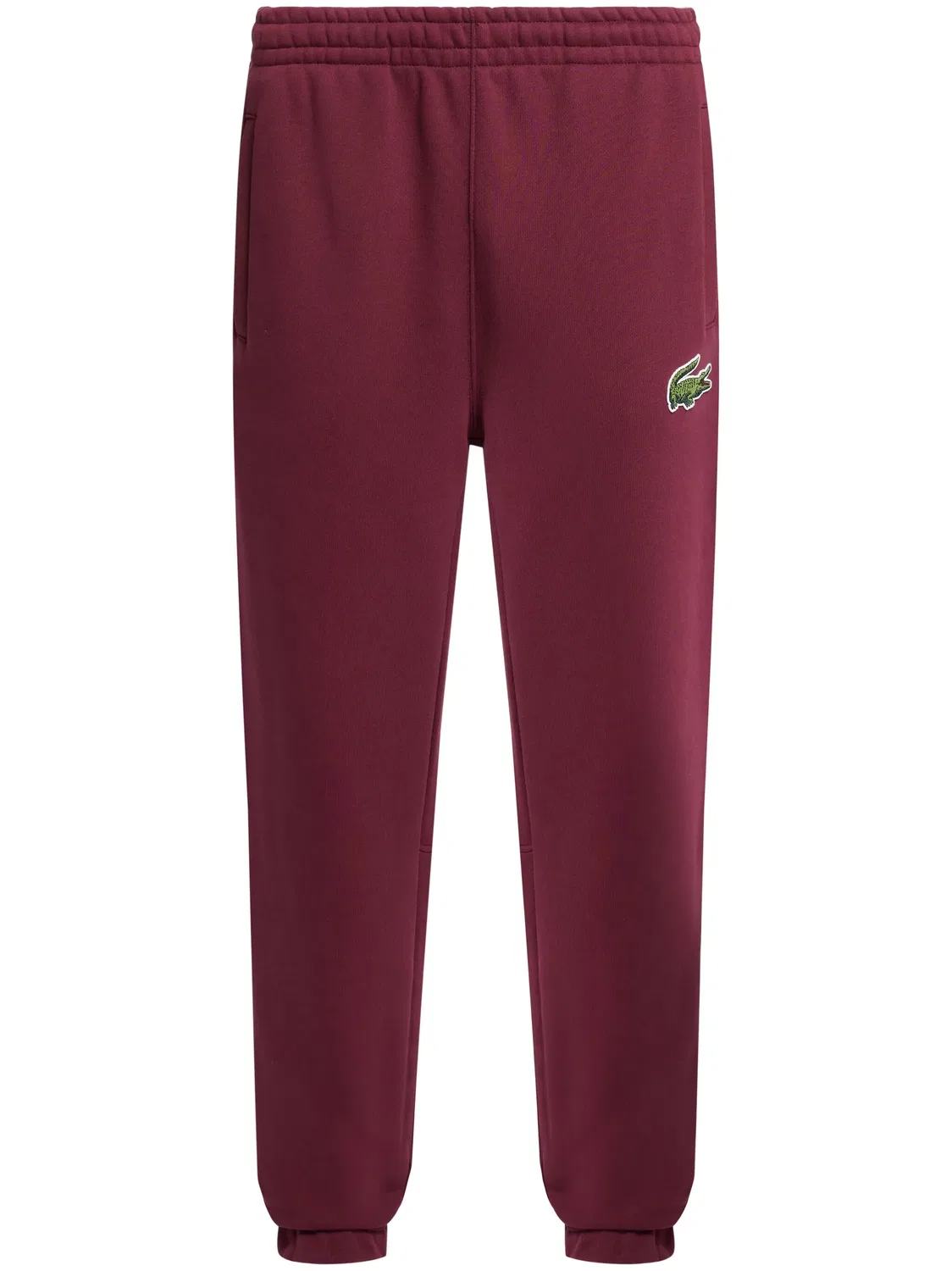 Спортивные брюки из органического хлопка с логотипом Lacoste, бордовый