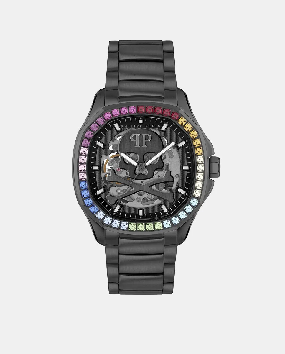 

Часы мужские Spectre Skeleton PWRAA0823 с автоматическим механизмом из черной стали Philipp Plein, черный
