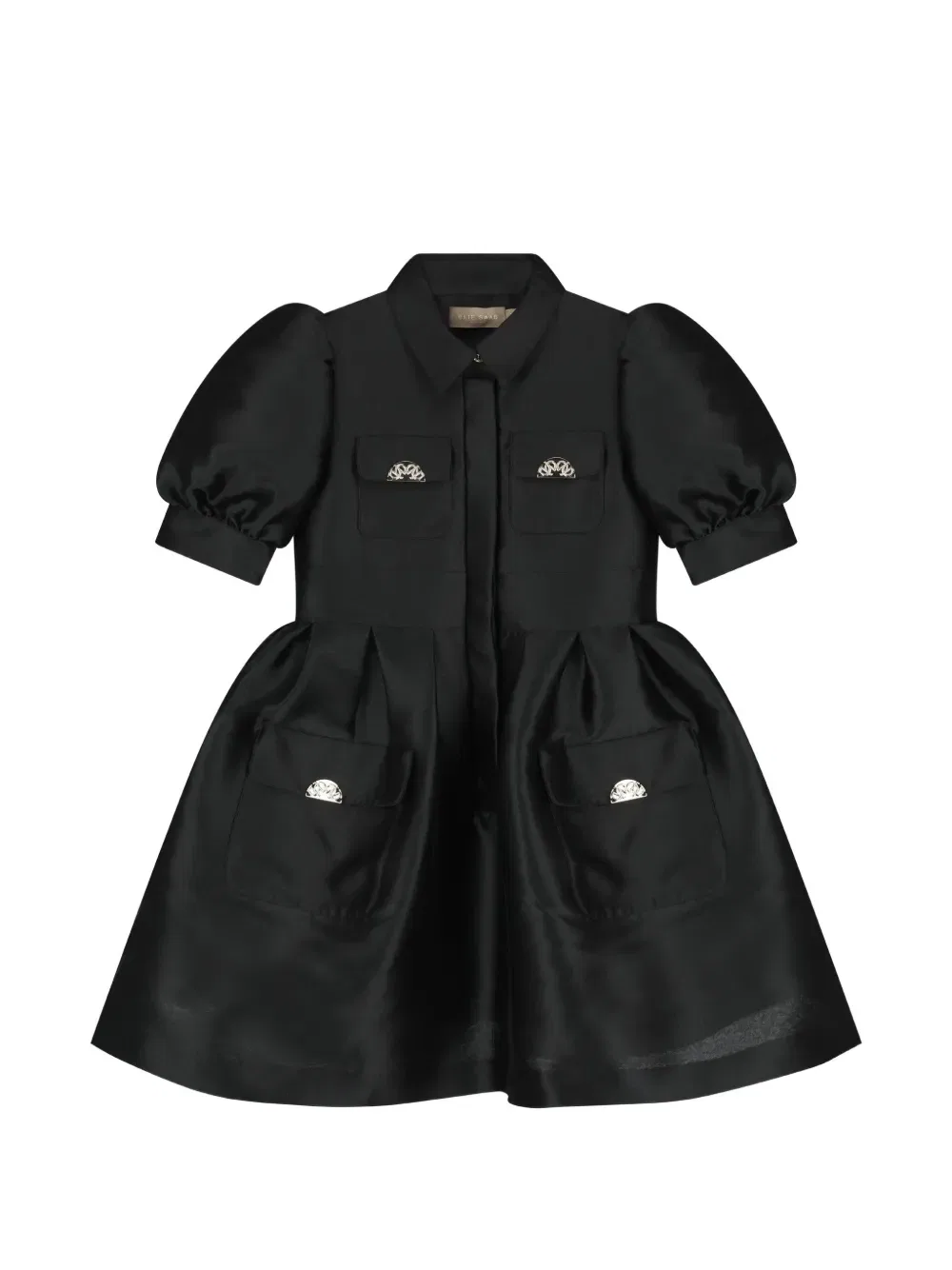 Платье с пышными рукавами Elie Saab Junior, черный