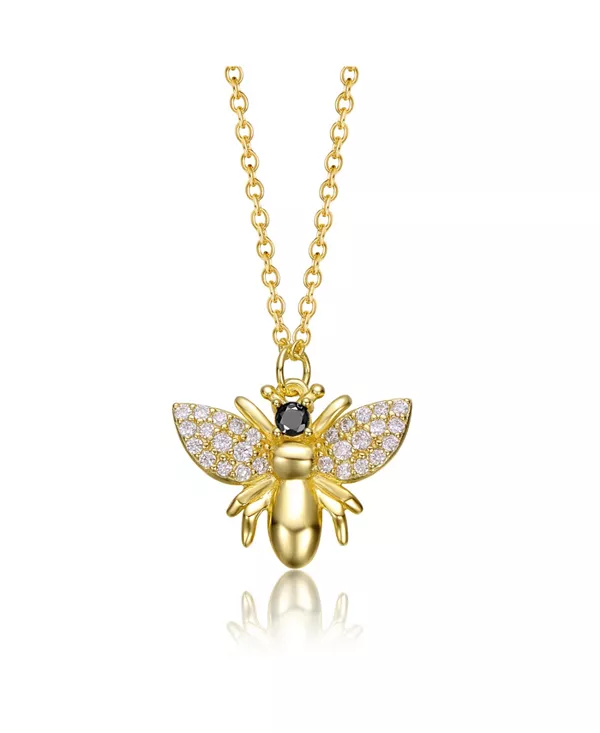 

Ожерелье с подвеской в виде осы из кубического циркония 14 карат с золотым покрытием Gigigirl, gold