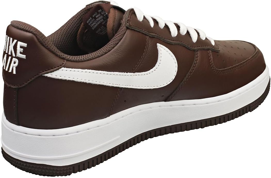 Мужские кроссовки Nike Air Force 1, белый/шоколадный — фото 2