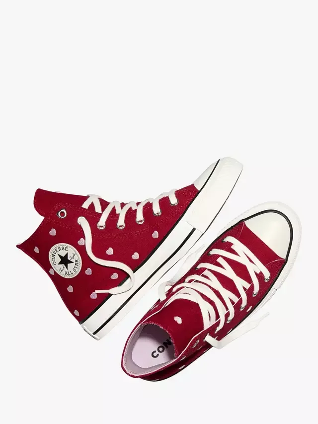 Детские кроссовки Chuck Taylor All Star Heart, красно-разноцветные Converse — фото 2