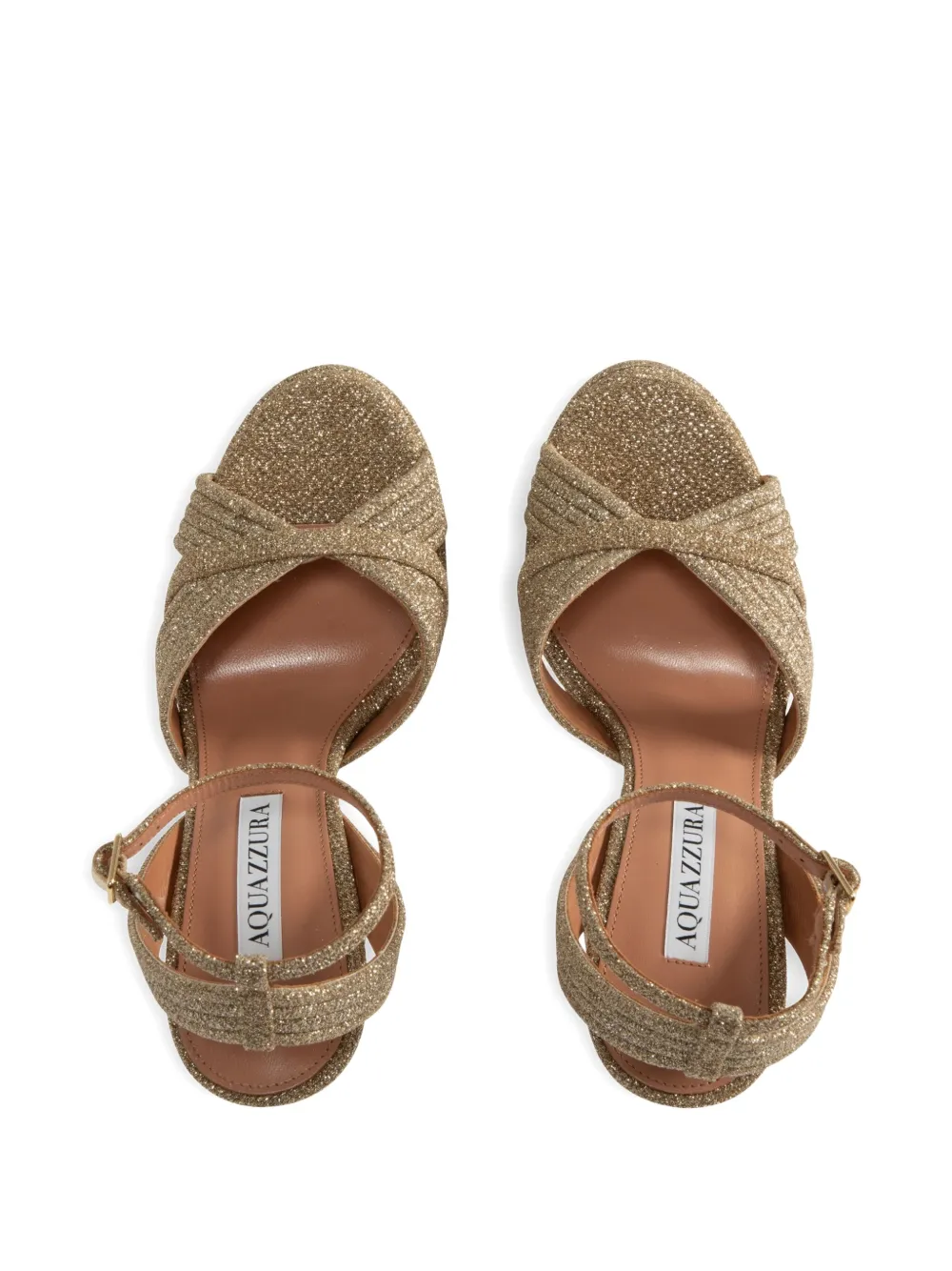 Сандалии Sundance на платформе 140 мм Aquazzura, нейтральный — фото 4