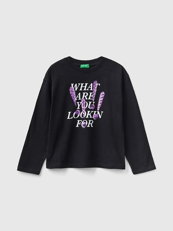 

Лонгслив Benetton Longsleeve, черный