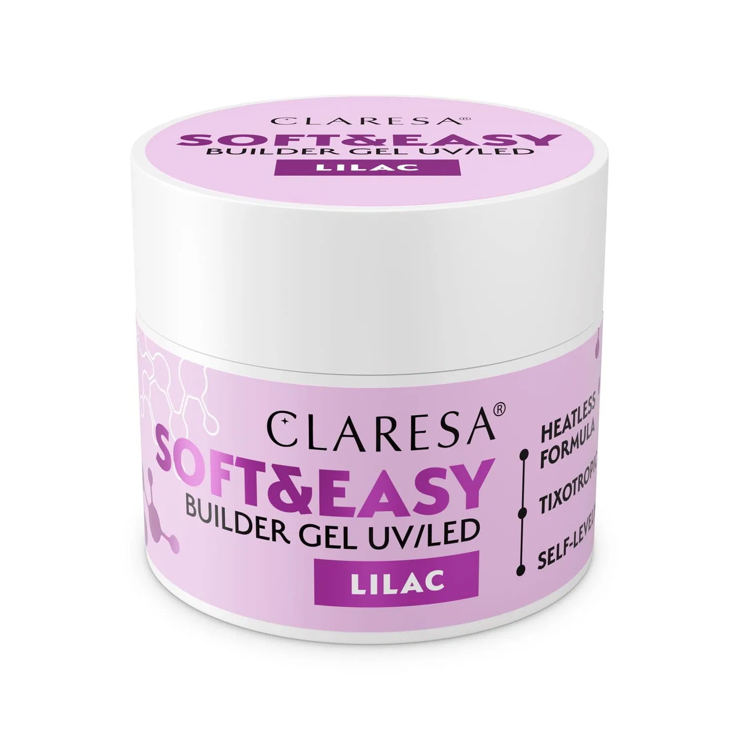 Гель для наращивания ногтей CLARESA Soft & Easy Lilac 45 г Claresa — фото 3