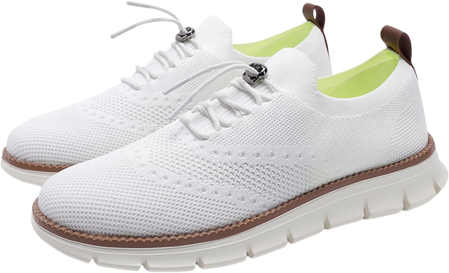 

Мужские и женские прогулочные кроссовки с минималистичным дизайном, без шнурков, с широкой носочной частью, из вязаной сетки, дышащие, против скольжения, для спортзала, бега, тенниса, легкие повседневные модные кроссовки Wabkderpu, белый