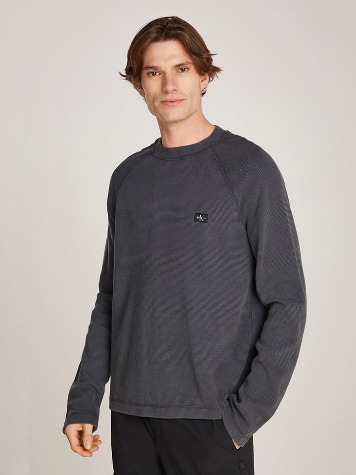 

Лонгслив CALVIN KLEIN JEANS, антрацит
