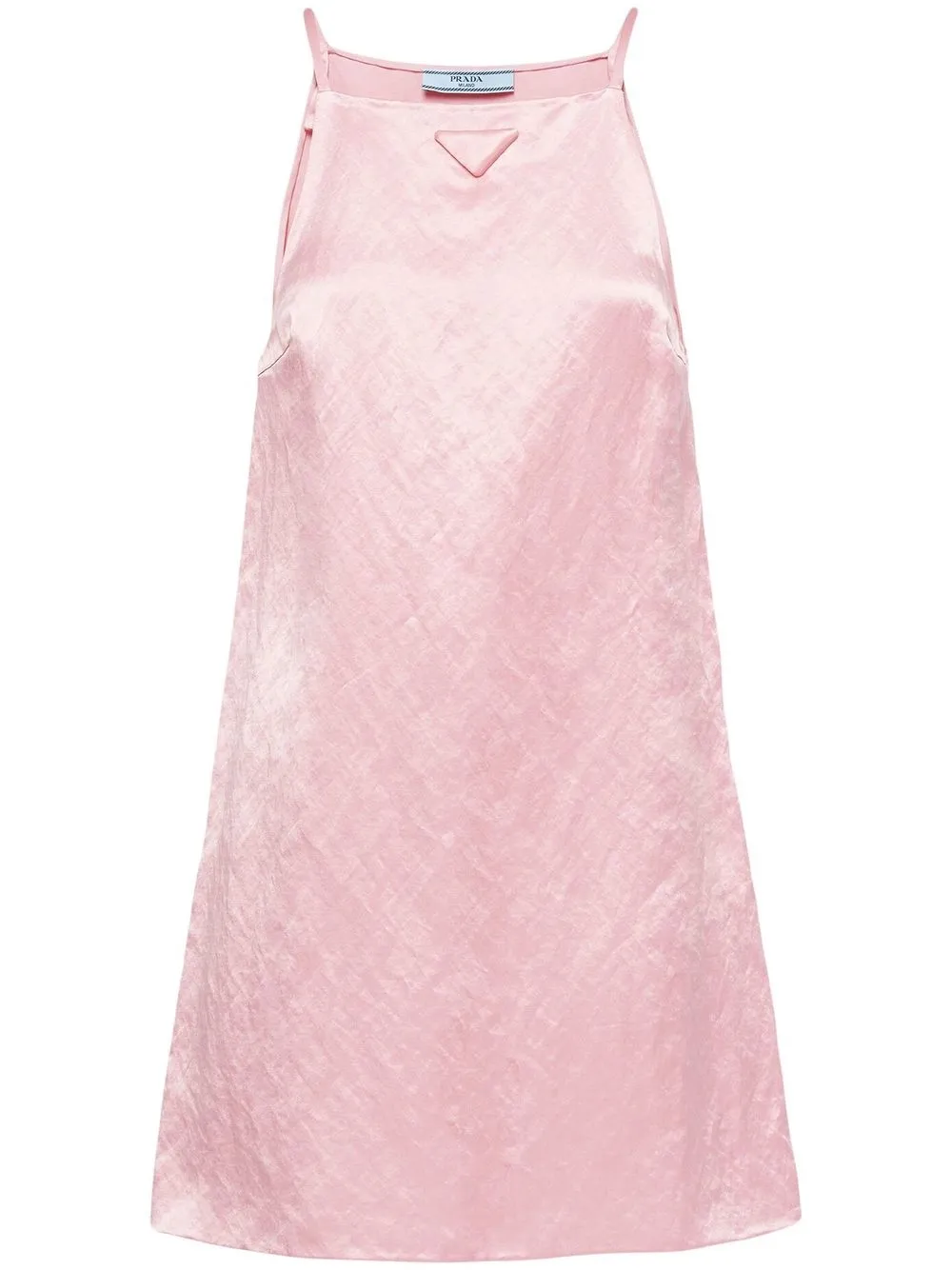 

Атласное платье мини Prada, розовый