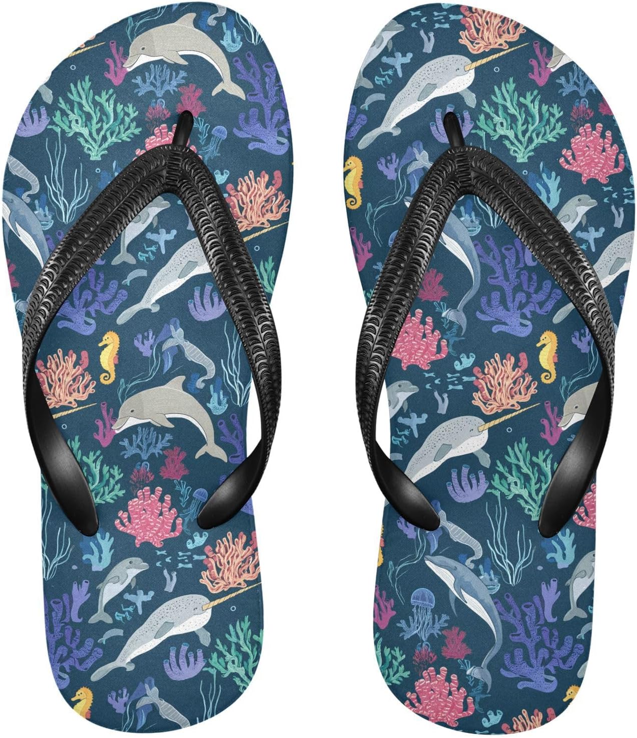 

Женские и мужские шлепанцы Narwhals Coral Sea для пляжа, лета и повседневного использования 20861987 Kfbe
