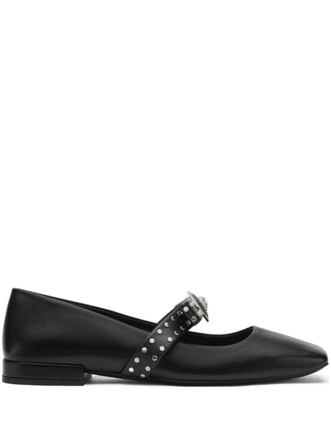 Versace балетки Gianni Ribbon, черный