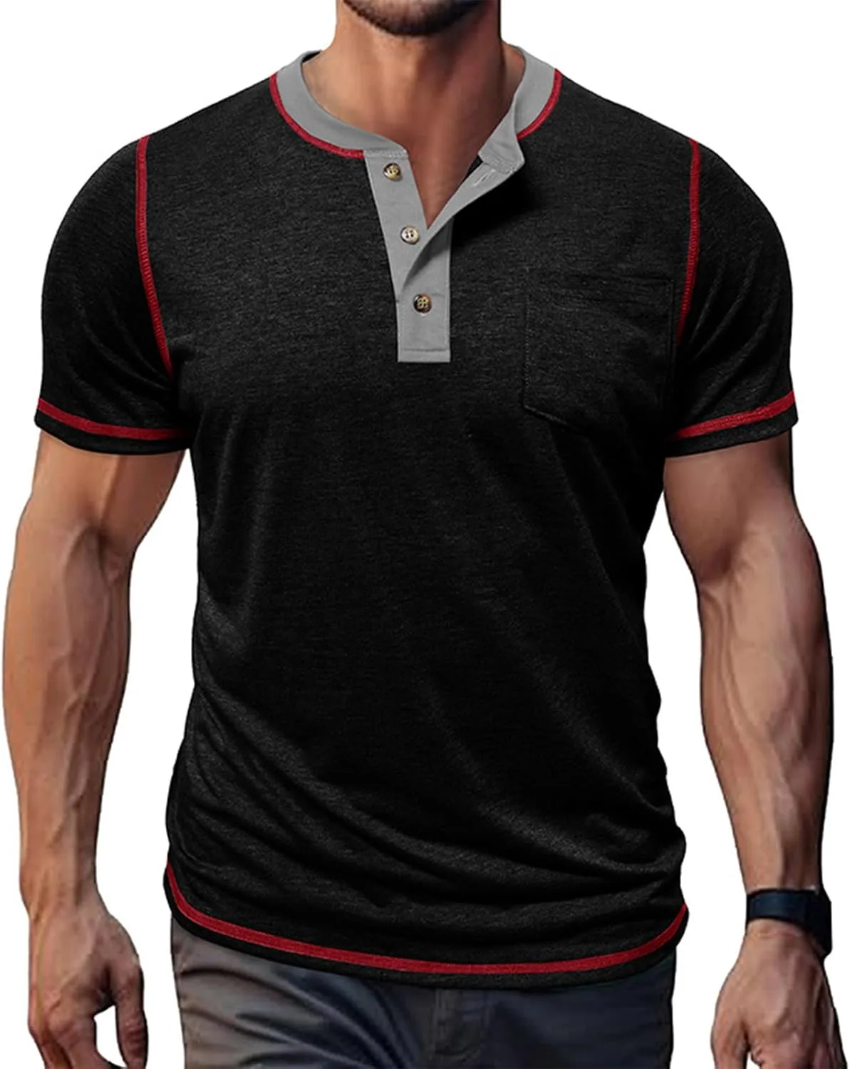 

WENKOMG1 мужская футболка Casual с коротким рукавом для бега и тренировок, S-2XL