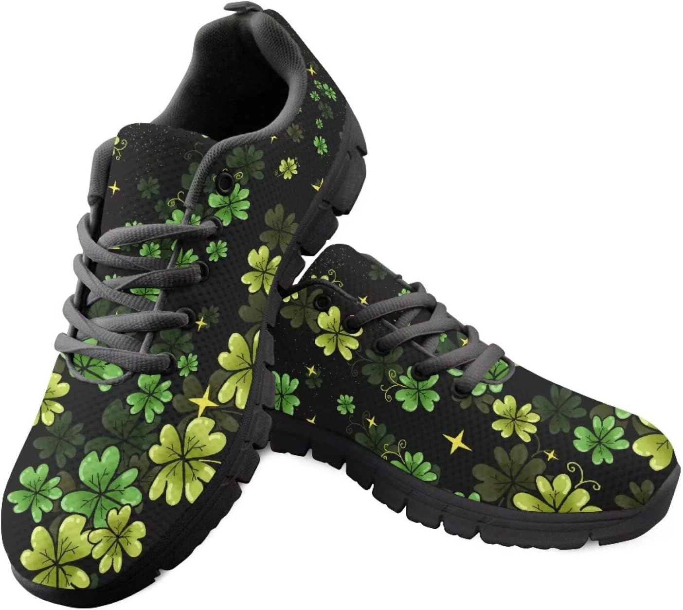 

Легкие кроссовки POLERO для женщин, повседневные дышащие сетчатые кроссовки для бега и тренировок, простые, с ярким рисунком панд, St. Patrick Leaves