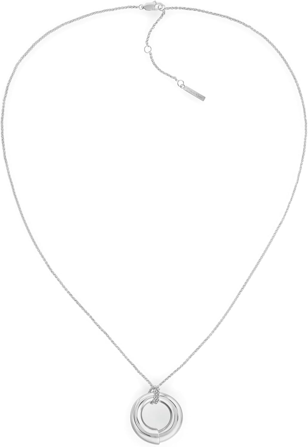 

Женские украшения Calvin Klein - ожерелье CK Spiral из нержавеющей стали - многослойный аксессуар для повседневного ношения - подарок для нее, Silver