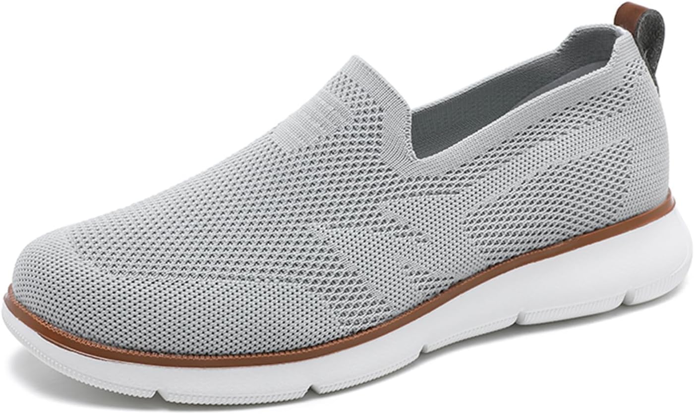 

Мужские повседневные туфли без шнурков, сетчатые деловые оксфорды, спортивная обувь, легкие и дышащие, для ходьбы Medasain, серый