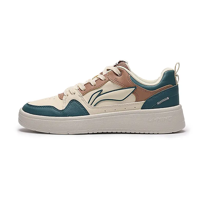 

Кроссовки LINING Line 2.0 At The Beginning Skateboarding Shoes Women's Low-top Bone White/balsam Green, зеленый