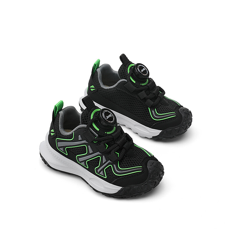 Детские кроссовки Kids Low-top Зеленые/черные Jeep, зеленый — фото 3