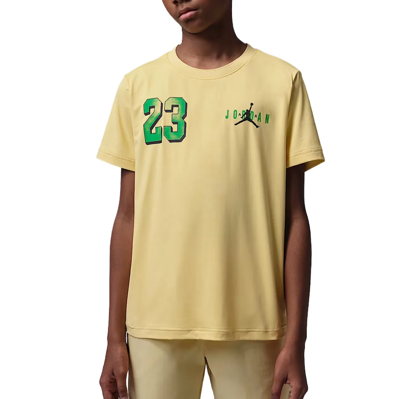 Детская футболка с круглым вырезом Jordan, Washed Lemon