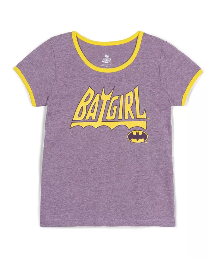 

Футболка с контрастной окантовкой DC Comics Batgirl для девочек Justice League, фиолетовый