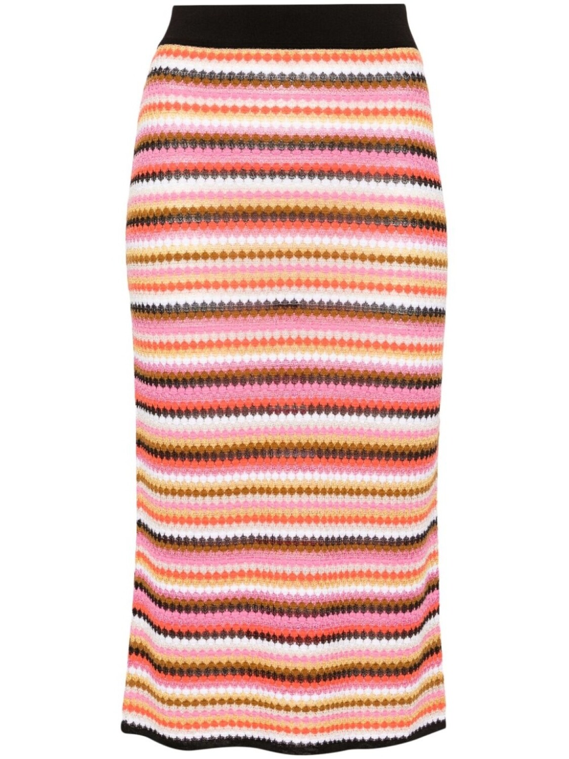 

Missoni полосатая юбка миди в рубчик, розовый