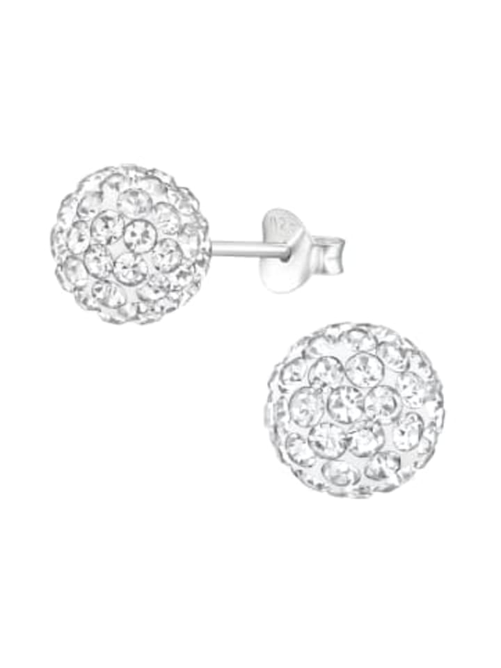 

Alexander York Серьги-гвоздики с шариковым кристаллом 8 мм из серебра 925 пробы, комплект из 2 штук