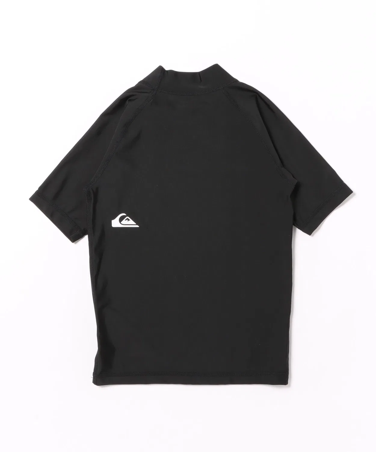 Рашгард детский с высоким воротником Quiksilver OMNI SR, короткий рукав, быстросохнущий, UPF50+, белый — фото 2