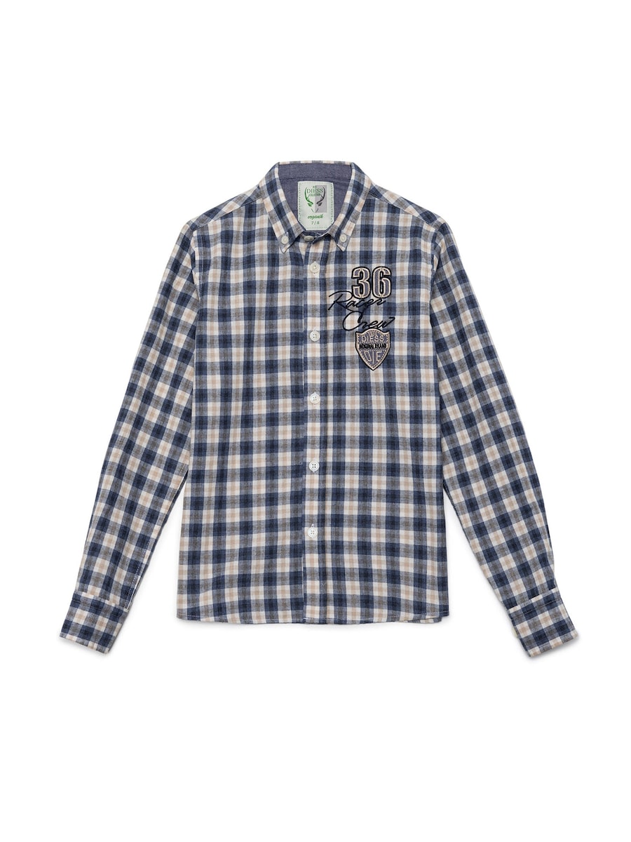 

Рубашка на пуговицах классического кроя By Diess Collection, темно-синий