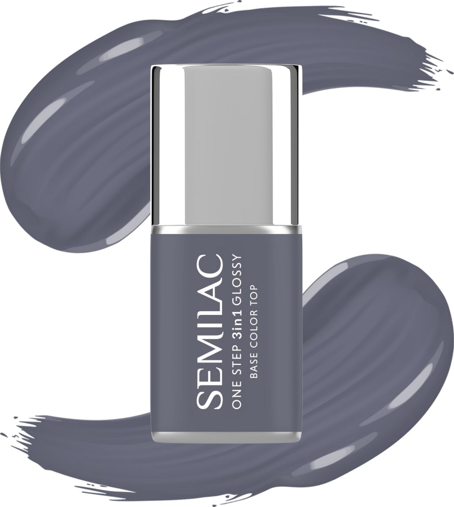 

УФ-лак для ногтей Semilac 3in1 UV-Nagellack Glossy Stone Grey