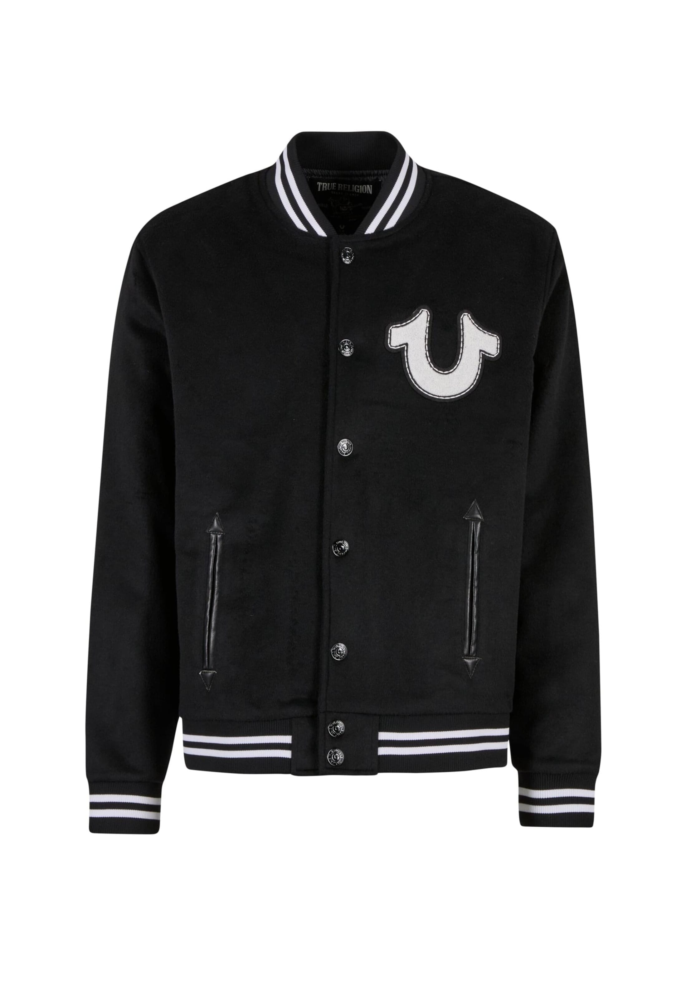 

True Religion Куртка для межсезонья в черном цвете