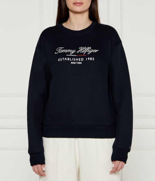 

Свитшот женский Tommy Hilfiger с надписью, синий