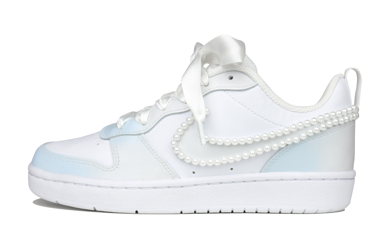 

Кроссовки Nike Court Borough Skateboarding Shoes Women's Low-top White/blue/gray, голубой, Синий, Кроссовки Nike Court Borough Skateboarding Shoes Women's Low-top White/blue/gray, голубой