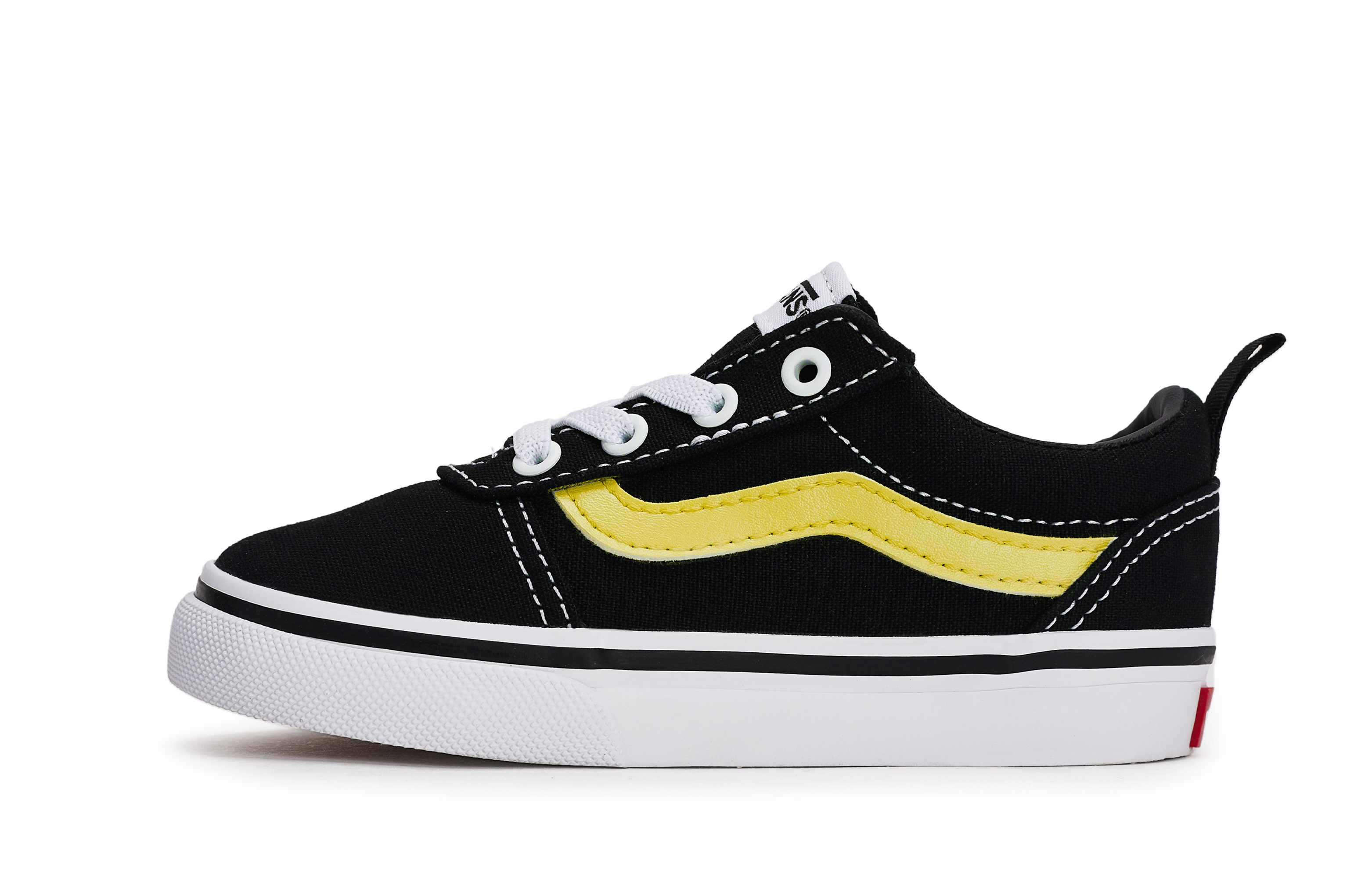 

Vans Слипоны противоскользящие износостойкие низкие для малышей Black White Yellow