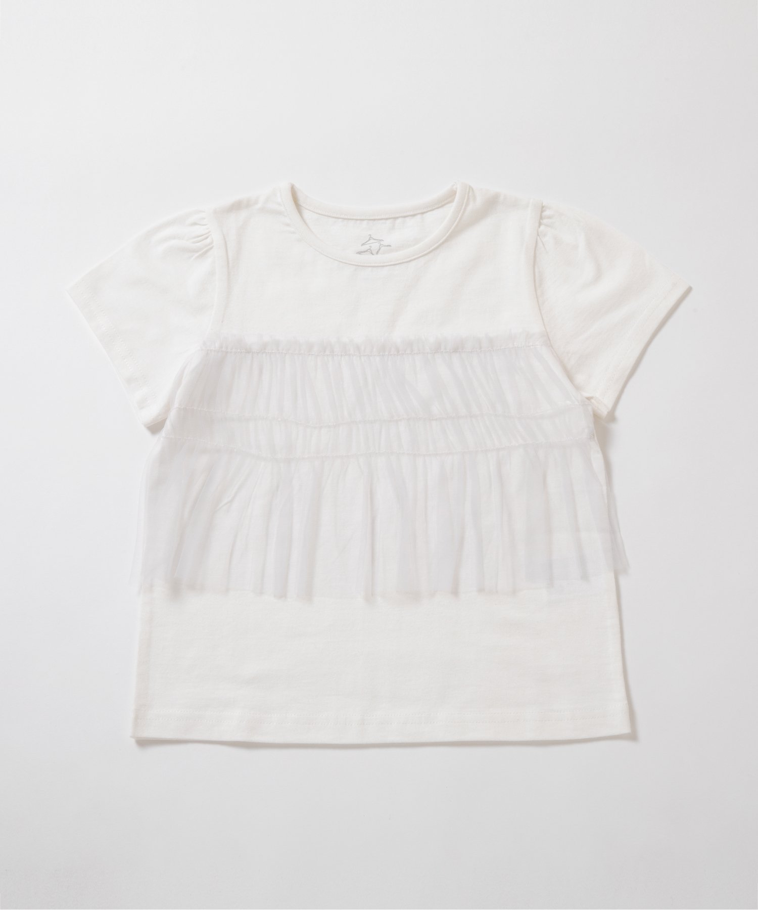 Шифоновая футболка Ever Closet, off white — фото 3