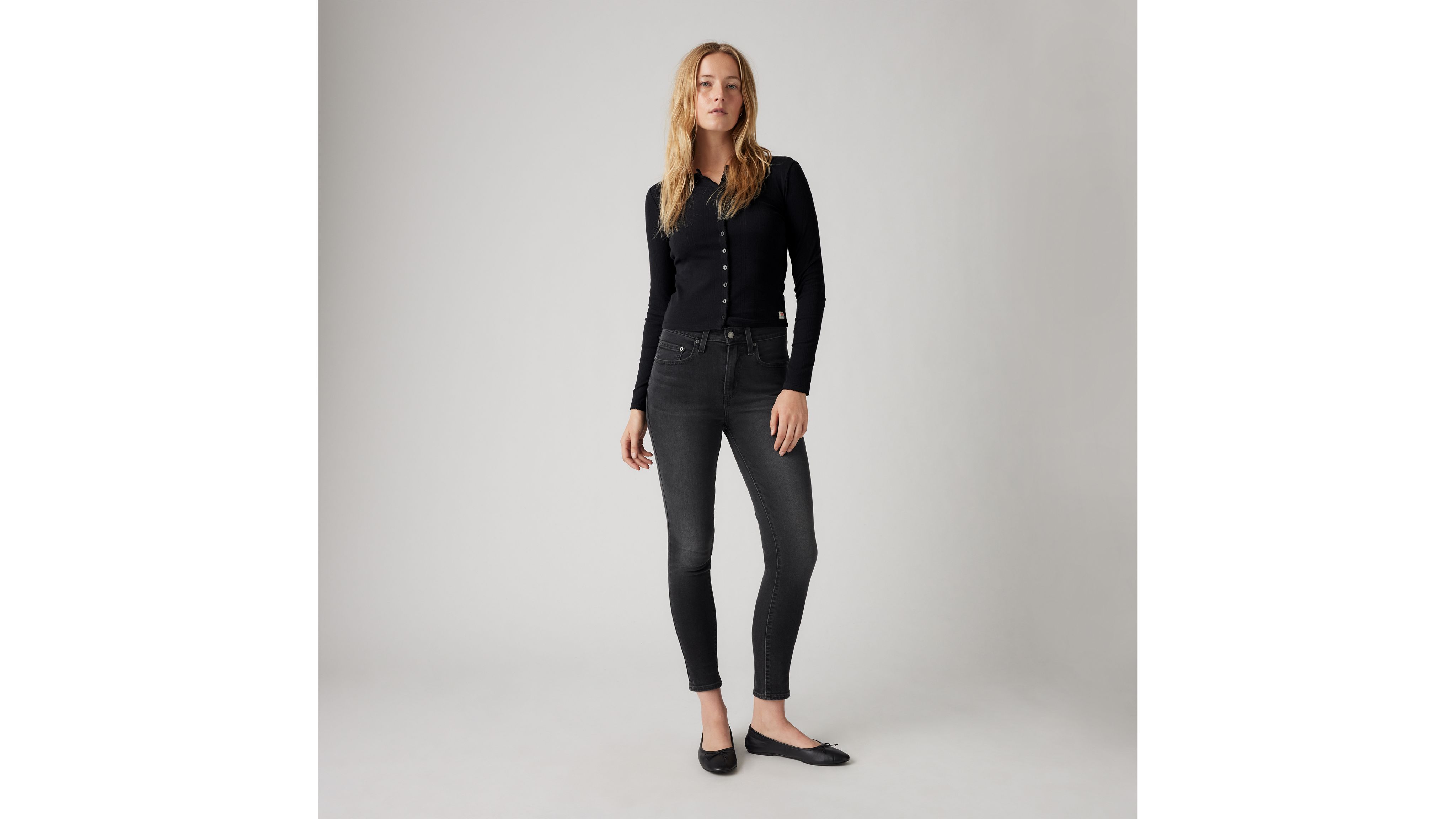 

721 Узкие женские джинсы с высокой посадкой Levi's, цвет Urgent Update - Black