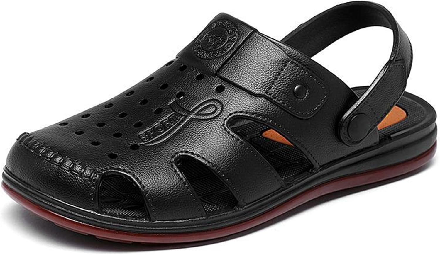 

Мужские летние повседневные сандалии Abborora с мягкой подошвой, противоскользящие, дышащие и удобные для пляжа, черный
