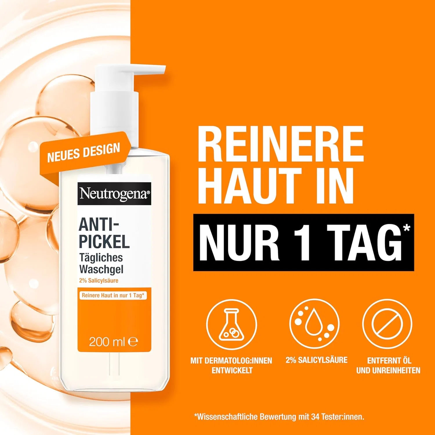 Гель для умывания Neutrogena — Anti-Pimple с салициловой кислотой, 200 мл — фото 2