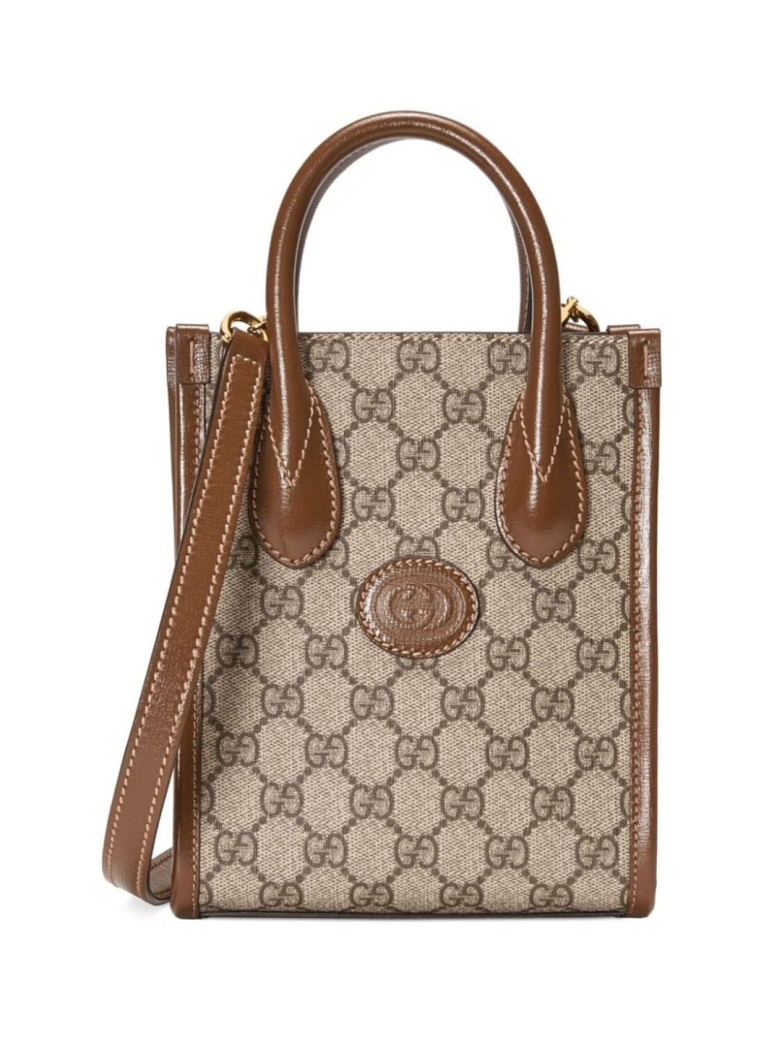 

Gucci сумка-тоут из канваса с узором GG, коричневый