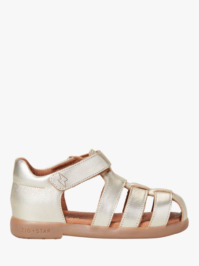 

Детские космические кожаные сандалии Zig+Star, Gold