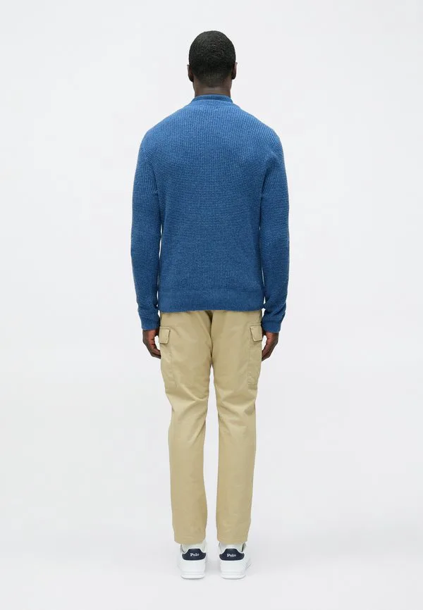 Вафельный шерстяно-хлопковый свитер-джемпер Polo Ralph Lauren, Sea Salt Blue — фото 3